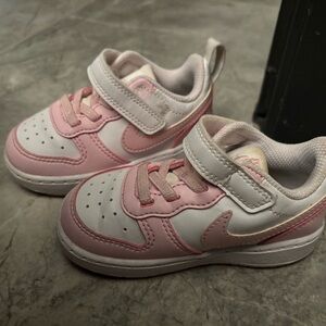 Nike Pink and White Sneakers